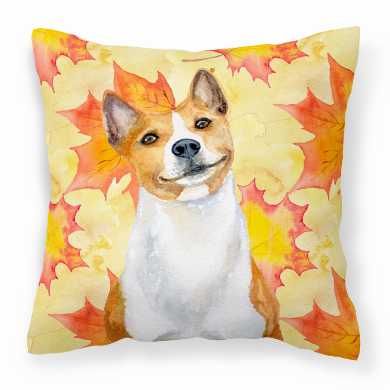 Fall Design with Dog Fabric Decorative Pillow - 652259220816
