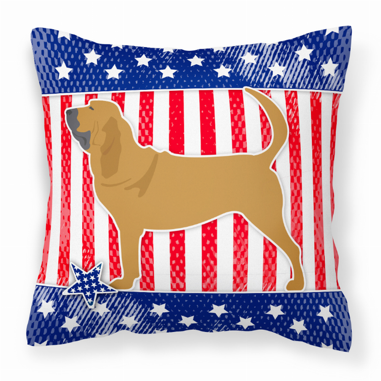 USA Patriotic With Dog Fabric Decorative Pillow - 638508513670