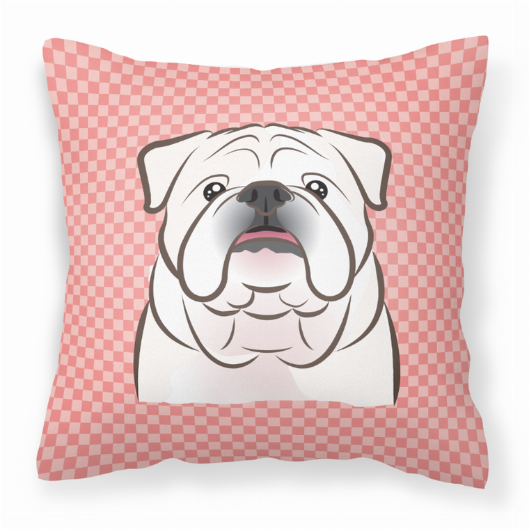 Carolines Treasures, Inc Checkerboard Print With Dog Fabric Decorative Pillow, Checkerboard Design, comfy, vibrant