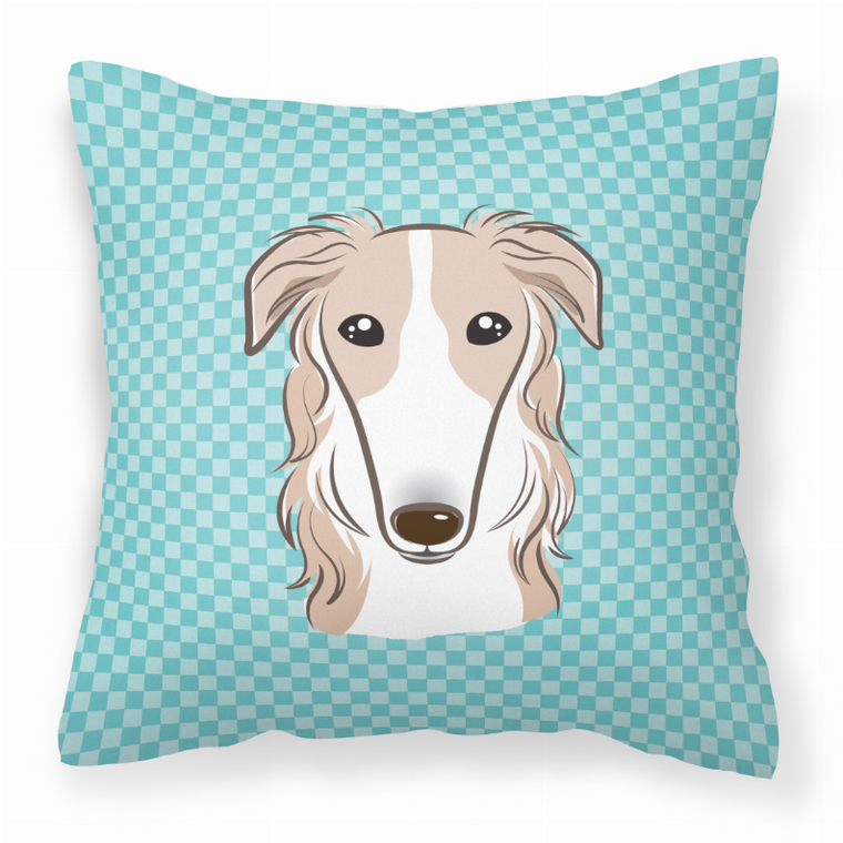 Dog Face Checkerboard Design Fabric Decorative Pillow - 615872896318