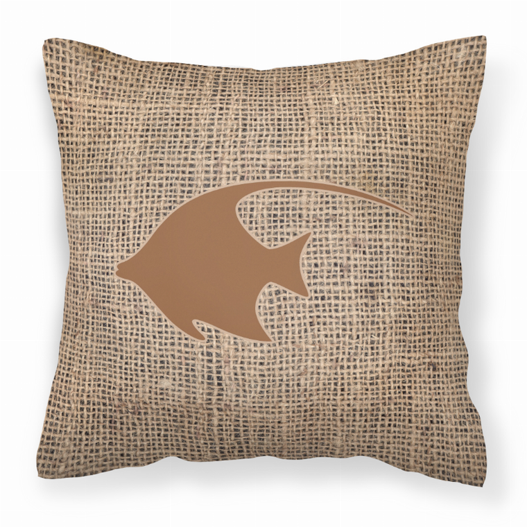 Sealife Burlap Fabric Decorative Pillow - 615872541287