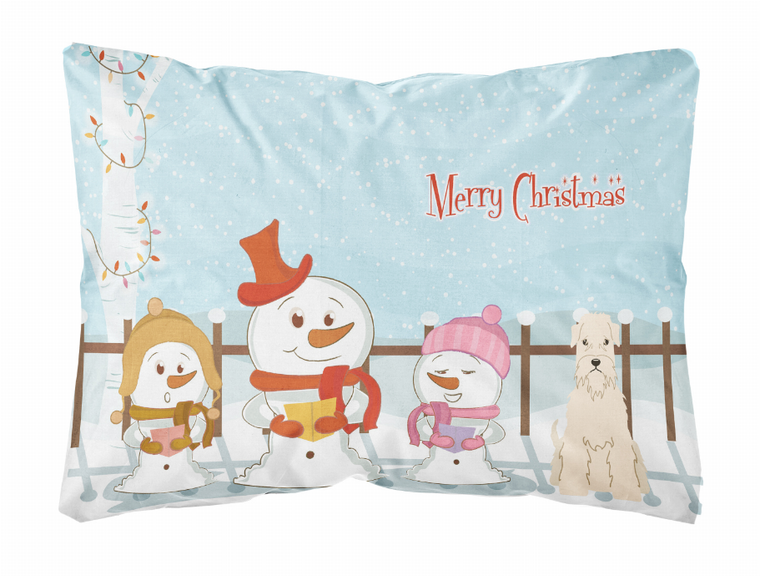 Caroline?s Treasures, Inc. Merry Christmas Carolers Dog Artwork Outdoor Canvas Pillow