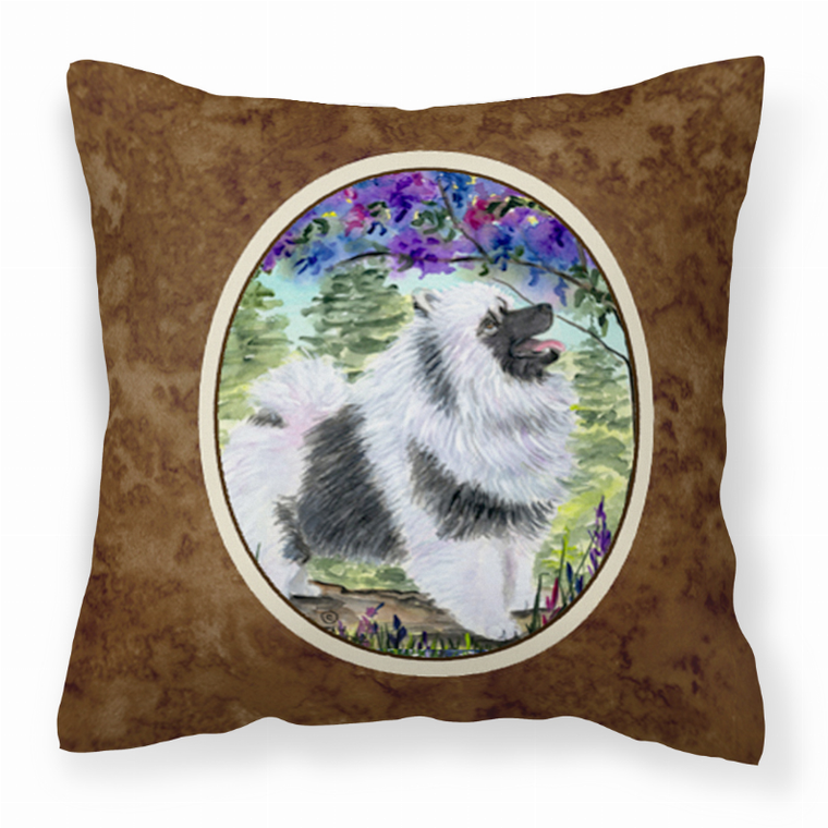 Carolines Treasures Portrait Artwork with Dog Brown Fabric Decorative Pillow, Brown, Fabric, bright soft