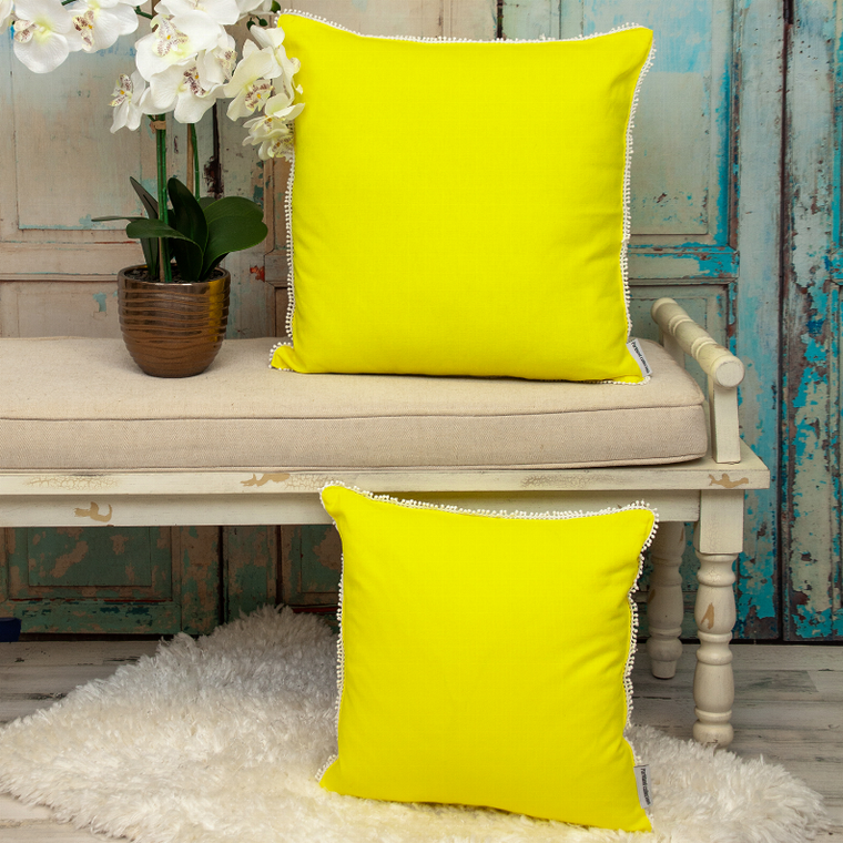 Parkland Collection Transitional Solid Square Pillow - 025773022721