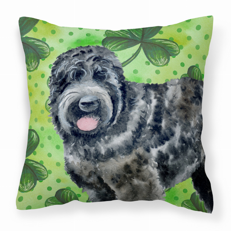 St Patrick's Design with Dog Fabric Decorative Pillow - 652259219797
