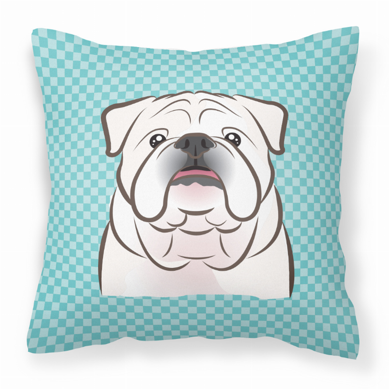 Checkerboard Print With Dog Fabric Decorative Pillow - 615872898091