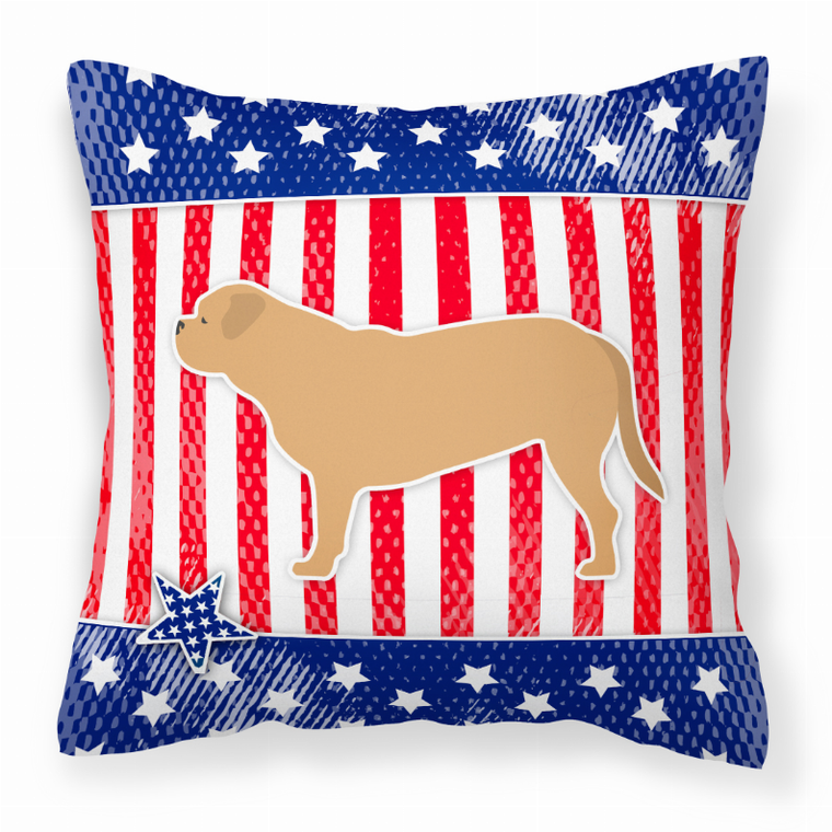 USA Patriotic With Dog Fabric Decorative Pillow - 638508514530