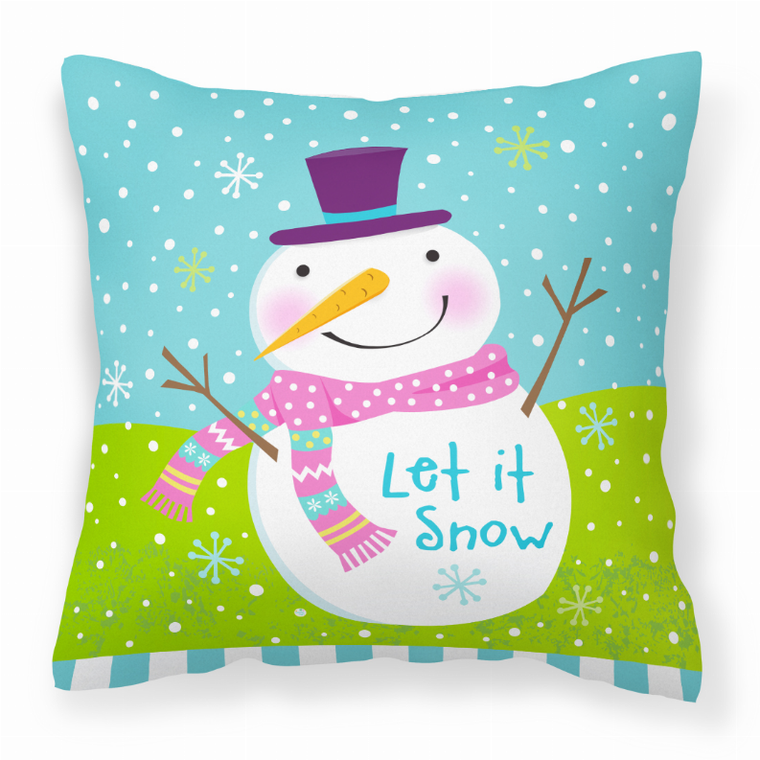 Carolines Treasures Holiday Christmas Fabric Decorative Pillow, 14x14 Inches, Durable Polyester