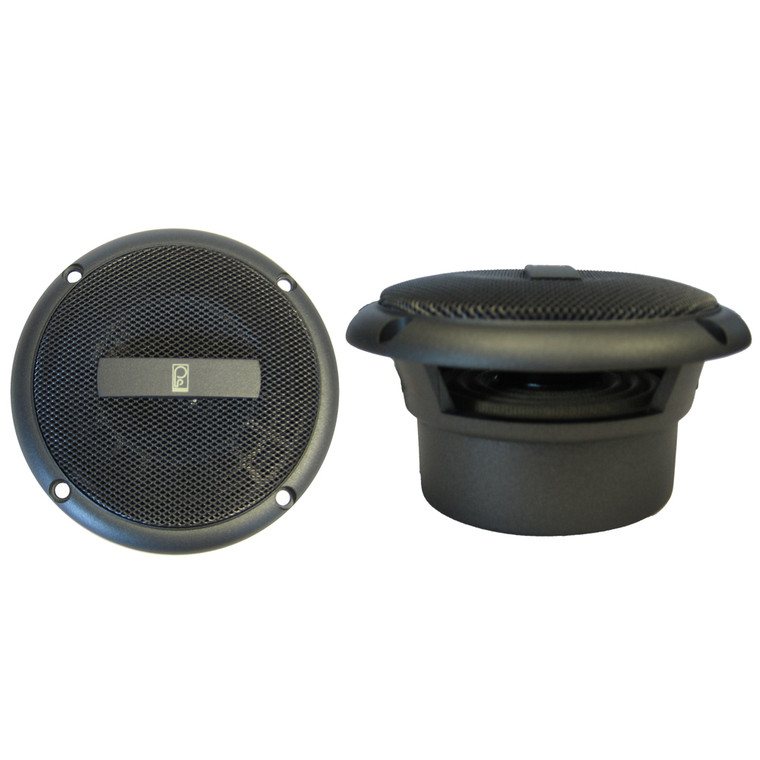Poly-Planar MA-3013 3" 60 Watt Round Component Speakers - Gray - 731128000060