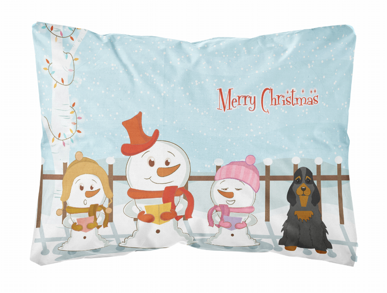 Merry Christmas Carolers Dog Art Canvas Fabric Decorative Pillow - 638508468246