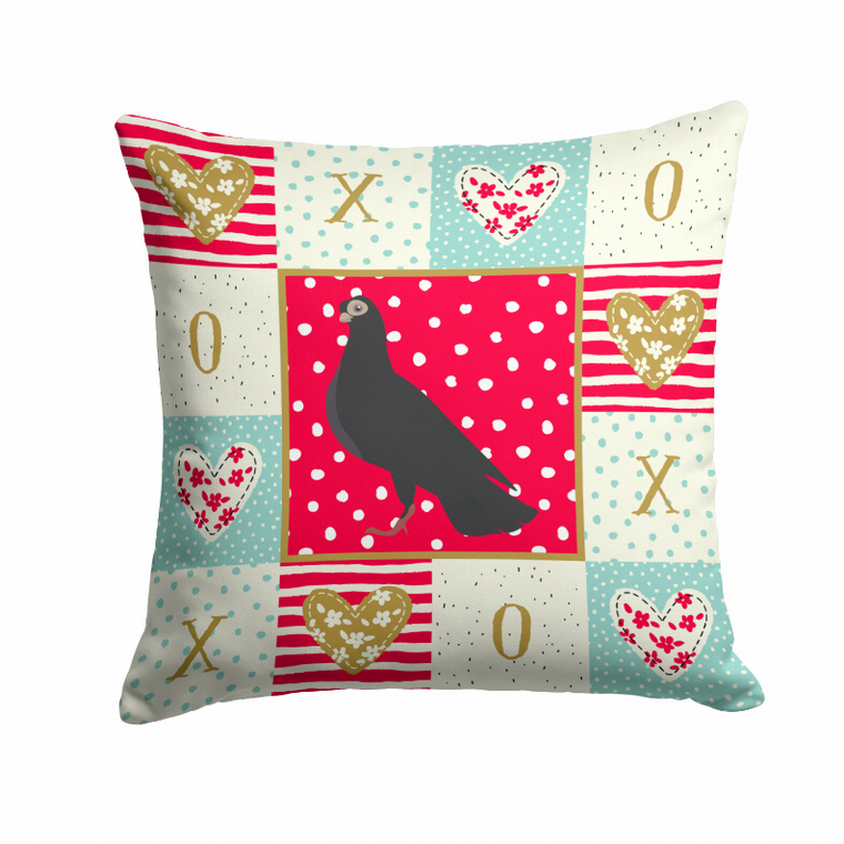Carolines Treasures Bird Art Love Fabric Decorative Pillow Color Style, 14x14 Inches, Polyester
