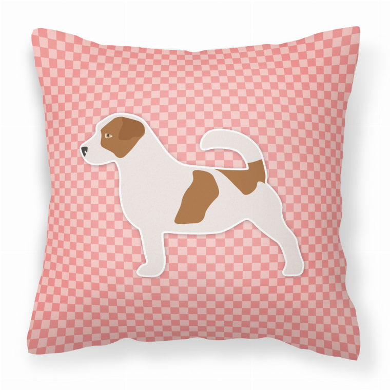 Dog Profile Checkerboard Design Fabric Decorative Pillow - 638508510907