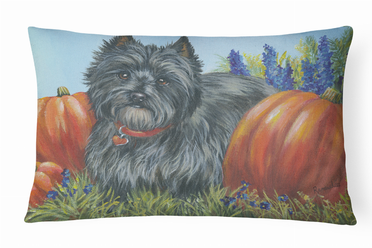 Caroline's Treasures Dog Portrait/Landscape Painting Fabric Decorative Pillow, Full Color Artwork, 12x16 Inches