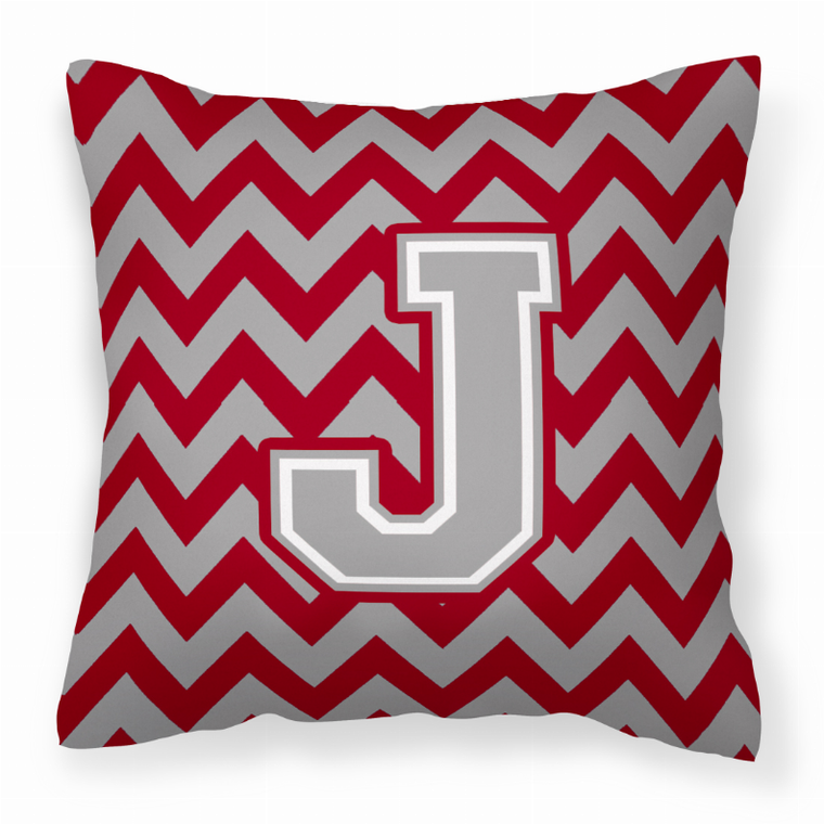 Monogram Letter Chevron Fabric Decorative Pillow - 638508316783