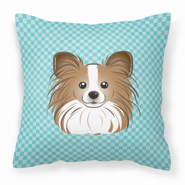Checkerboard Print With Dog Fabric Decorative Pillow - 615872898374