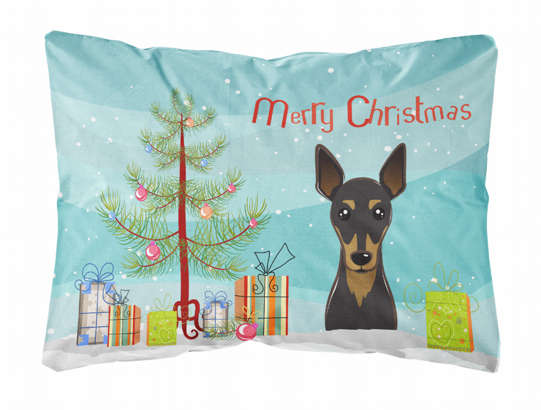 Carolines Treasures Christmas Tree and Dog Canvas Fabric Decorative Pillow, Canvas Material, 12x16 Inches Cozy