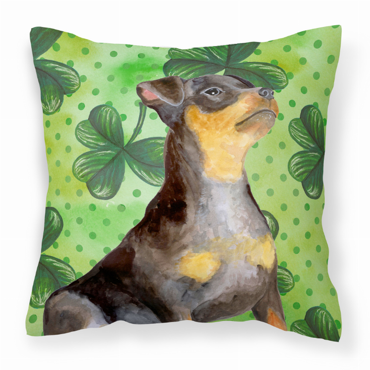 St Patrick's With Dog Fabric Decorative Pillow - 652259223749