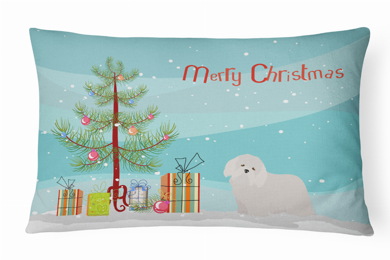 Carolines Treasures, Inc Christmas Tree Dog Art Canvas Fabric Decorative Pillow, Canvas Material, 12x16 Inches              