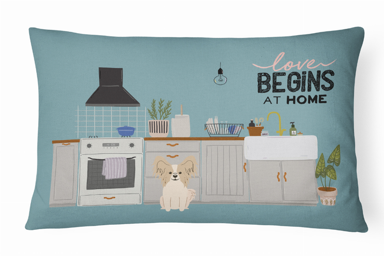 Carolines Treasures, Inc Dog Kitchen Scene Art Canvas Fabric Decorative Pillow, 12x16 Inches, Colorful Cute