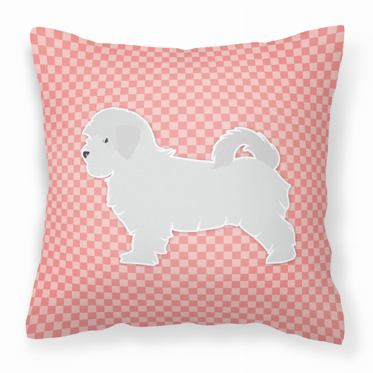 Dog Profile Checkerboard Design Fabric Decorative Pillow - 638508511195