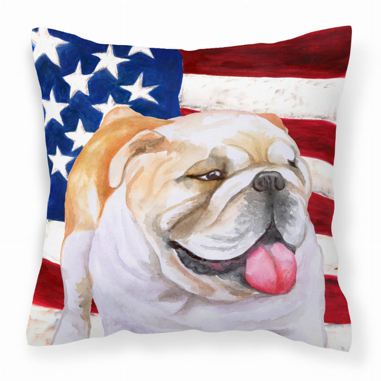 Patriotic With Dog Fabric Decorative Pillow - 652259221158
