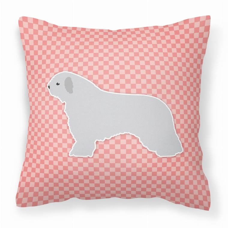 Dog Profile Checkerboard Design Fabric Decorative Pillow - 638508510983