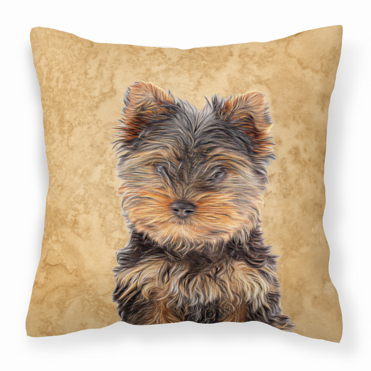 Carolines Treasures Wipe Your Paws Dog Art Fabric Decorative Pillow, Decorative Couch Accent