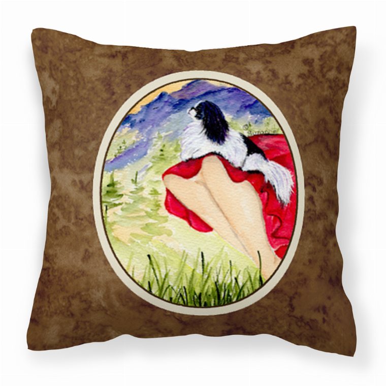 Dog Portrait/Landscape Painting Fabric Decorative Pillow - 615872505302