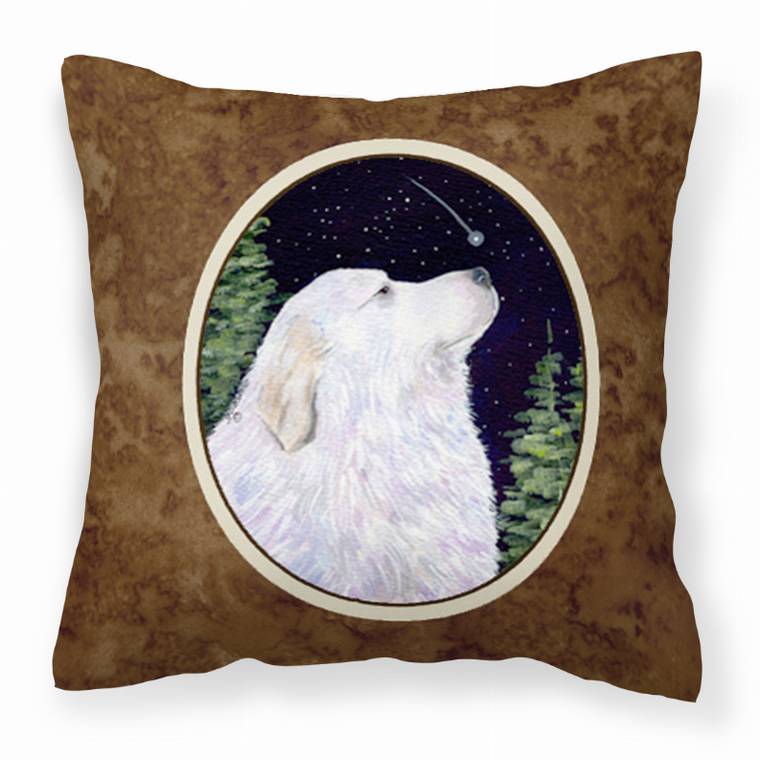 Starry Night Design with Dog Picture Fabric Decorative Pillow - 615872504947