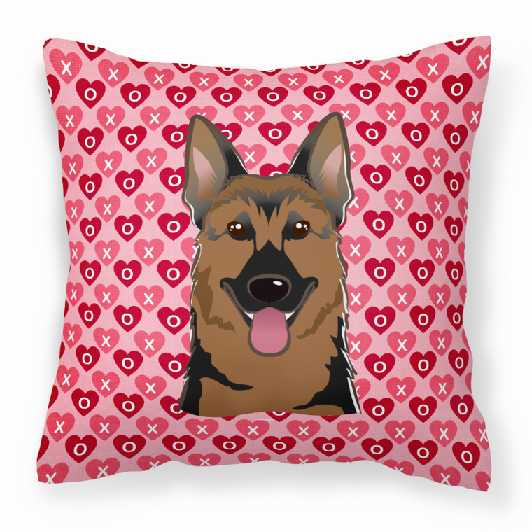 Dog With XOXO Hearts Fabric Decorative Pillow - 638508676634