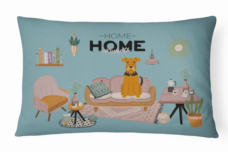 Carolines Treasures Sweet Home Dog Art Canvas Fabric Decorative Pillow, Canvas, 12x16 Inches, Fun Vibrant Accent