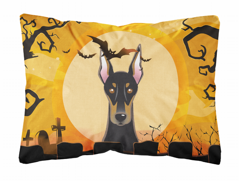 Halloween Dog Art Canvas Fabric Decorative Pillow - 638508129505