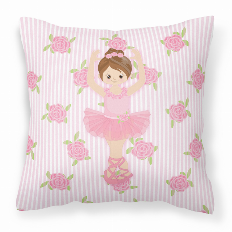 Ballerina Themed Fabric Decorative Pillow - 638508654779
