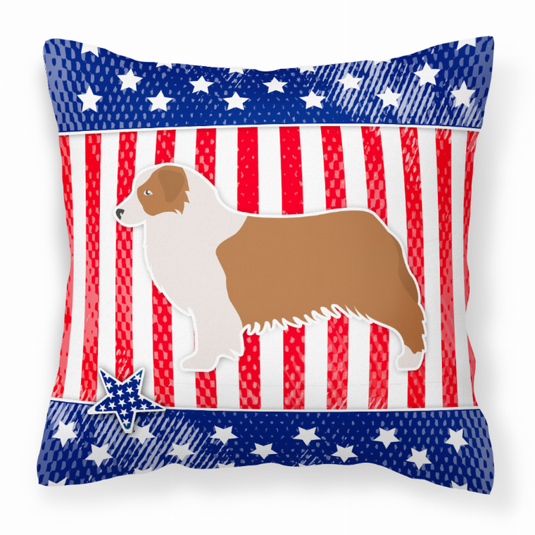 USA Design with Dog Fabric Decorative Pillow - 638508509161