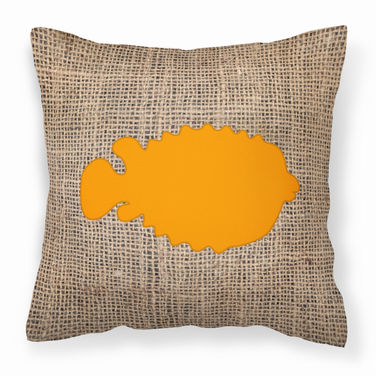 Sealife Burlap Fabric Decorative Pillow - 615872543434