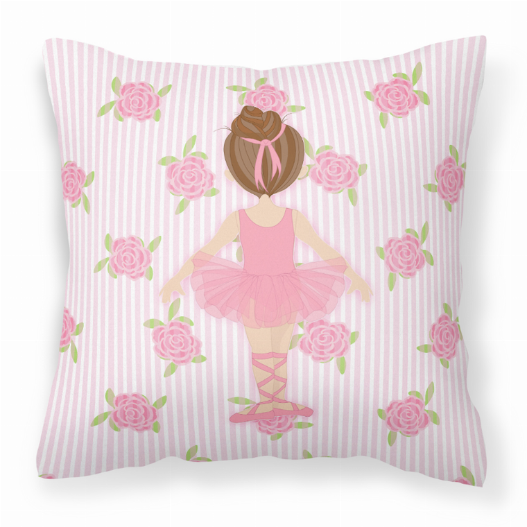 Ballerina Themed Fabric Decorative Pillow - 638508654809