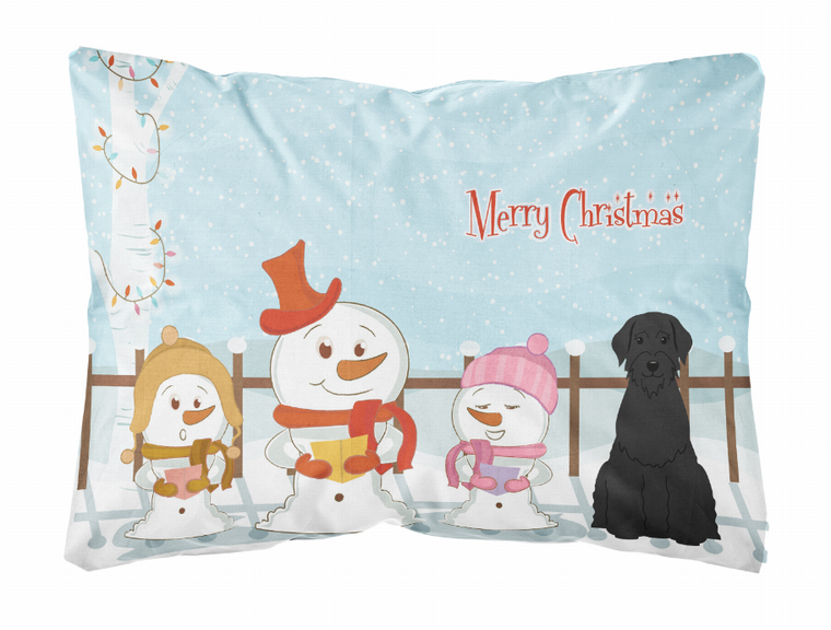 Merry Christmas Carolers Dog Art Canvas Fabric Decorative Pillow - 638508467973