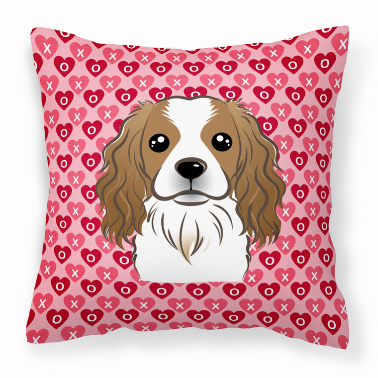 Dog With XOXO Hearts Fabric Decorative Pillow - 638508676764