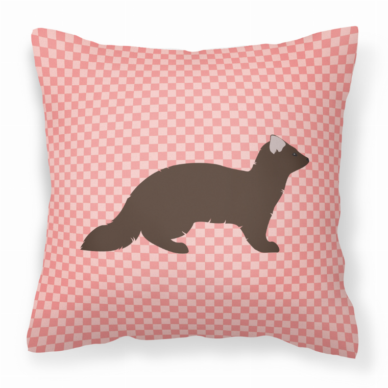 Pink Check Themed Fabric Decorative Pillow - 638508934741