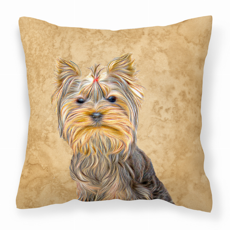 Carolines Treasures Wipe Your Paws Dog Art Fabric Decorative Pillow, 14x14 Inches, Polyester, Cozy Home Pillow