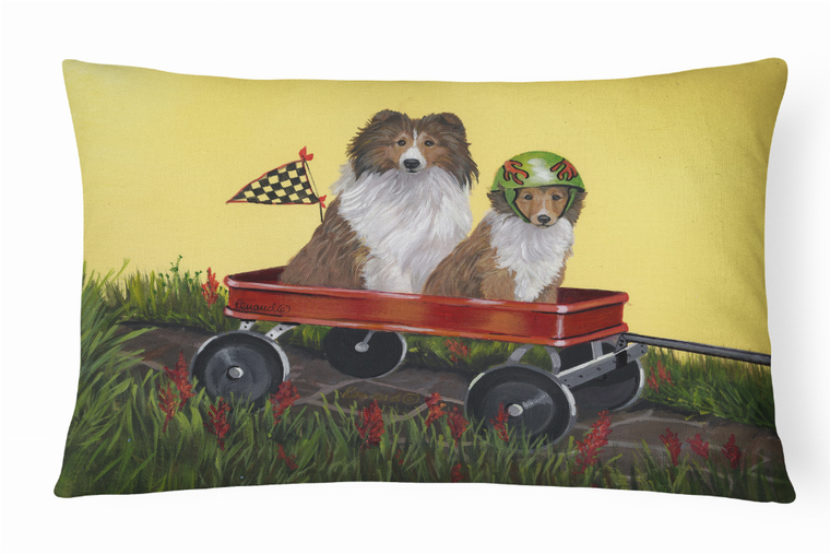 Carolines Treasures Dog Portrait/Landscape Painting Fabric Decorative Pillow
