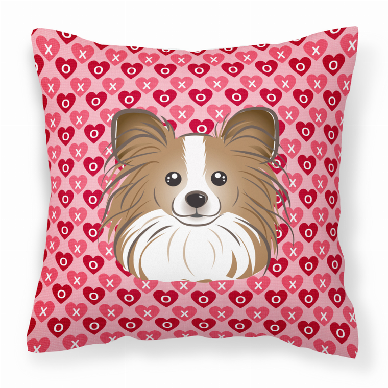 Dog With XOXO Hearts Fabric Decorative Pillow - 638508677006