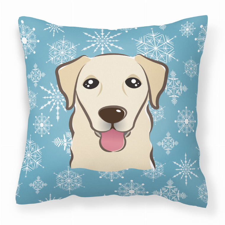 Winter Snowflake Dog Face Design Fabric Decorative Pillow - 638508110961