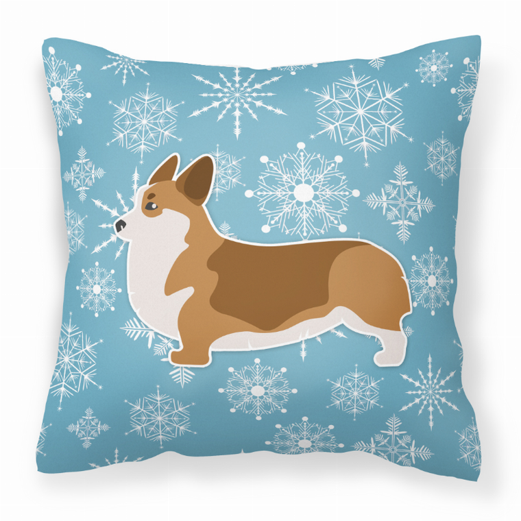 Winter Snowflake Dog Profile Art Fabric Decorative Pillow - 638508510037