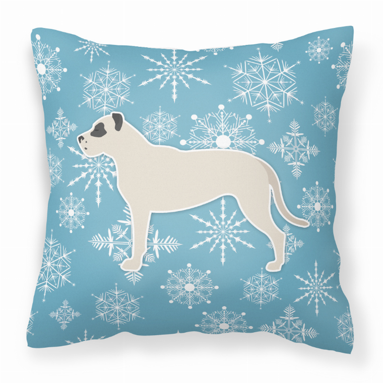 Winter Snowflake With Dog Fabric Decorative Pillow - 638508515506