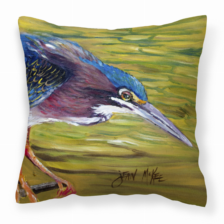 Carolines Treasures Bird Painting Fabric Decorative Pillow, 14x14 Inches, Polyester, soft, bright