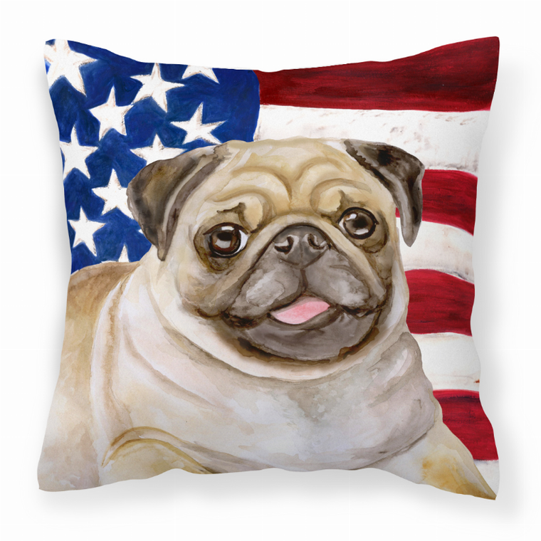 Patriotic With Dog Fabric Decorative Pillow - 652259221943