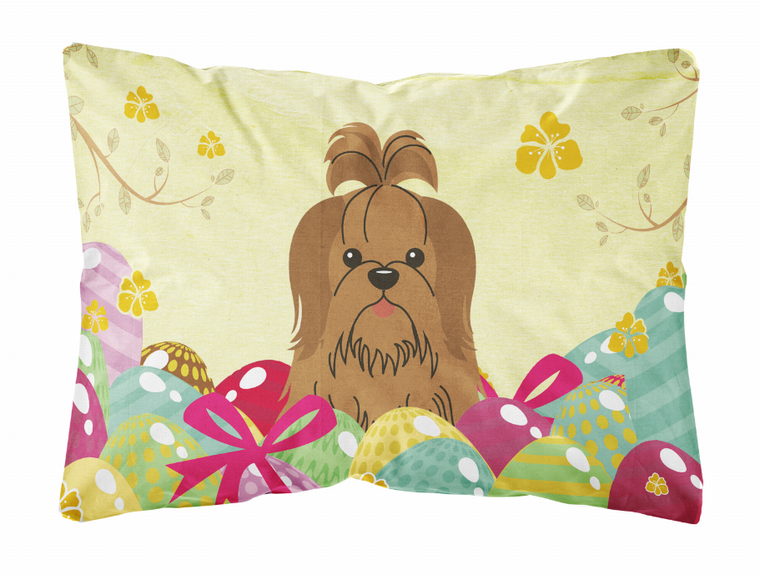 Easter Eggs Dog Art Canvas Fabric Decorative Pillow - 638508783684