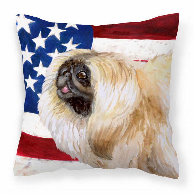 Patriotic With Dog Fabric Decorative Pillow - 652259221578