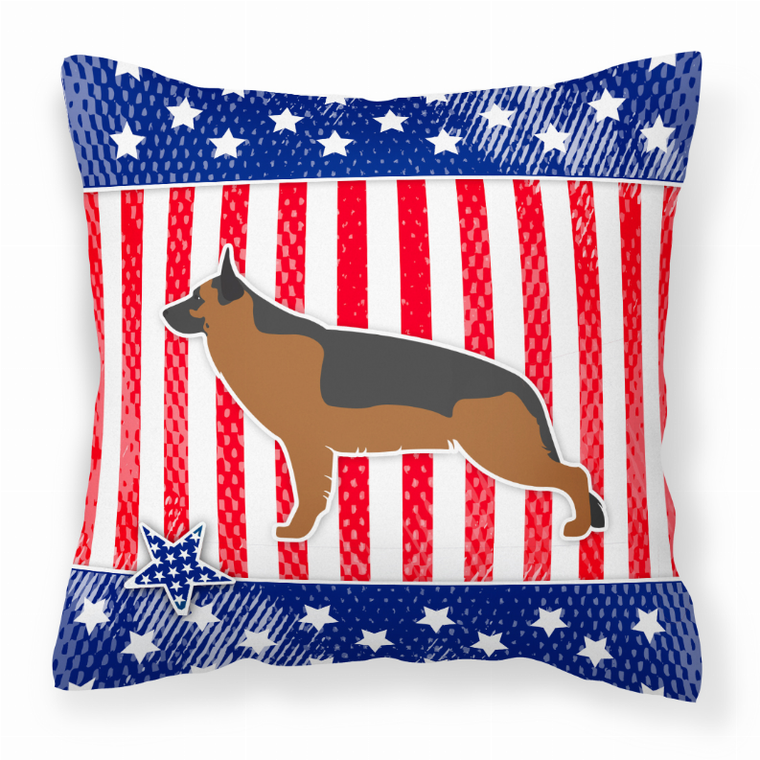 USA Patriotic With Dog Fabric Decorative Pillow - 638508514073